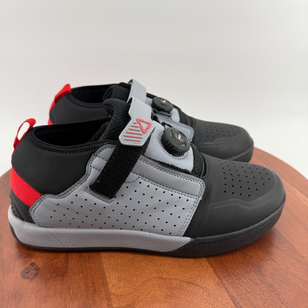 Leatt 4.0 Clip Pro Titanium Grey Black MTB Cycling Shoes Men's 9.5
